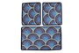 Mijölnir Juego de alfombrillas de baño Azul (3 piezas)